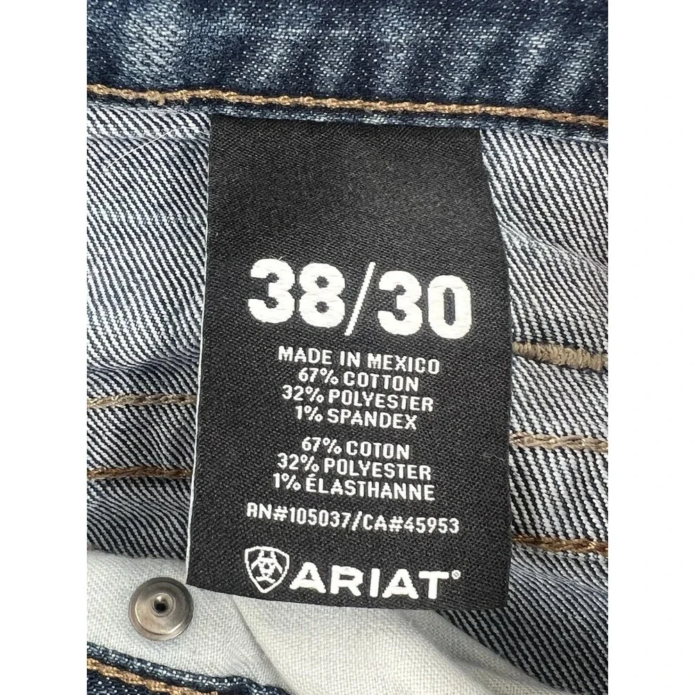 Ariat Rebar M5 Cowboycore Slim Straight Jeans Mens 38x30 Western Workwear Denim
